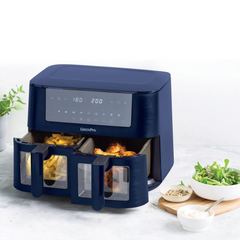 GREENPAN BISTRO AIRFRYER 4L + 4L DUAL BASKETS OXFORD BLUE