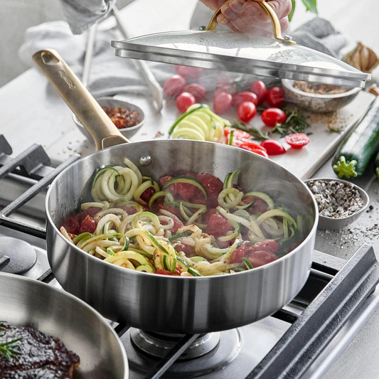 GREENPAN PADOVA 24CM STAINLESS STEEL COVERED SKILLET