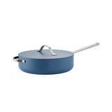 AMERCOOK CAYENNE CERAMIC COATED 7 PIECE COOKWARE SET NAVY