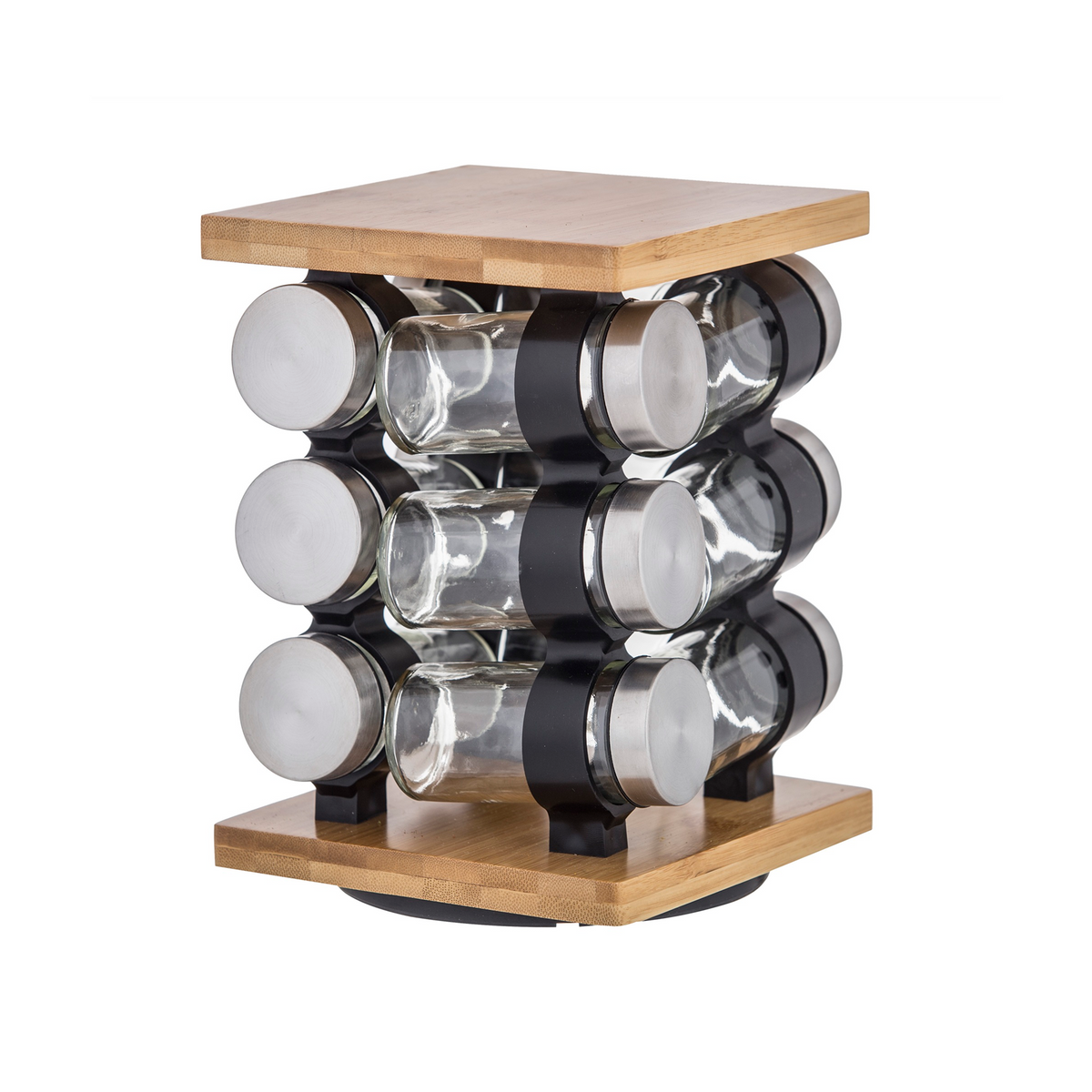 DAVIS & WADDELL ROMANO SPICE JAR SET WITH RACK 12PCE