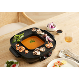 DAVIS & WADDELL 2 In 1 Steamboat Hotpot And Grill Black 45x38x17cm