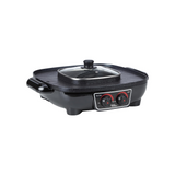 DAVIS & WADDELL 2 In 1 Steamboat Hotpot And Grill Black 45x38x17cm