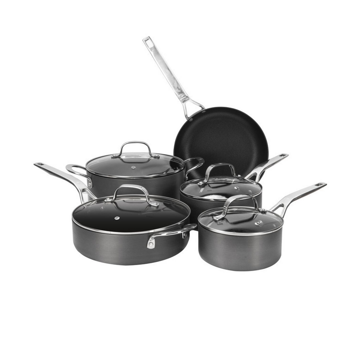 SWISS DIAMOND SWISS DIAMOND HARD ANODISED   5PC COOKWARE SET