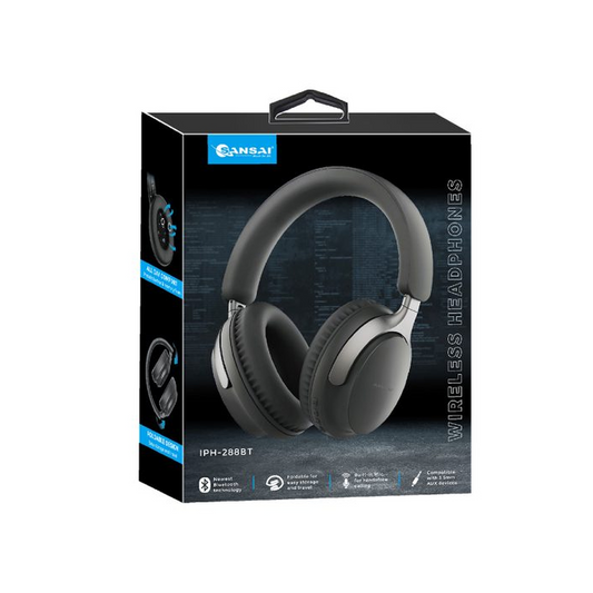 SANSAI BLUETOOTH WIRELESS HEADPHONES WITH BUILT IN MIC