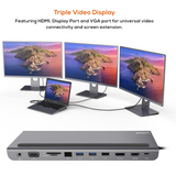 MBEAT 11-in-1 Multiport USB-C Dock with HDMI, DisplayPort & VGA