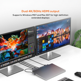 MBEAT D12 MULTI-PORT DUAL HDMI 4K USB-C DOCK