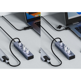 MBEAT 7-Port USB Hub with Dual USB-A & USB-C Connector