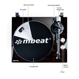 MBEAT HI-FI BLUETOOTH TURNTABLE (MMC, USB, ANTI-SKATING, PREAMPLIFIER) - MACASSAR EBONY