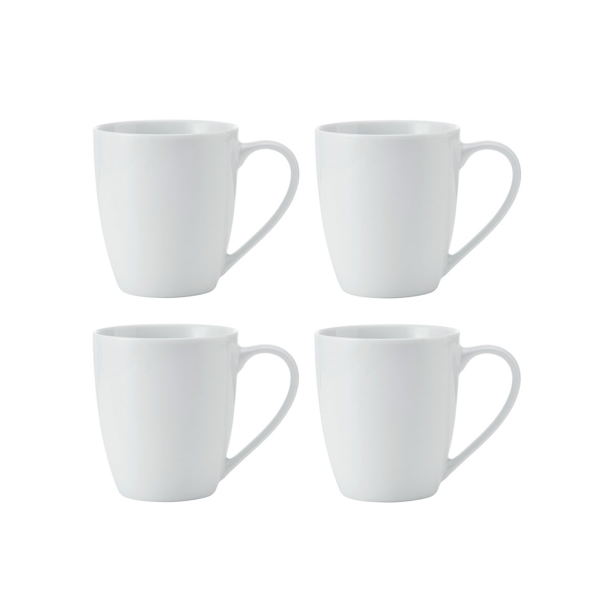 MIKASA CHALK 4PC PORCELAIN MUG SET 380ML