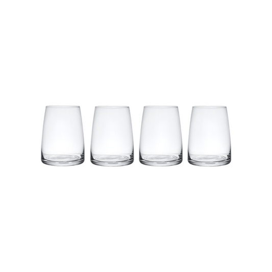 MIKASA PALERMO 4PC STEMLESS GLASSES 350ML