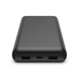 BELKIN Boost Charge CCC-Certified 20k mAh Power Bank (Triple-Port) + USB-C  to USB-A Cable - Black (BPB012btBK)