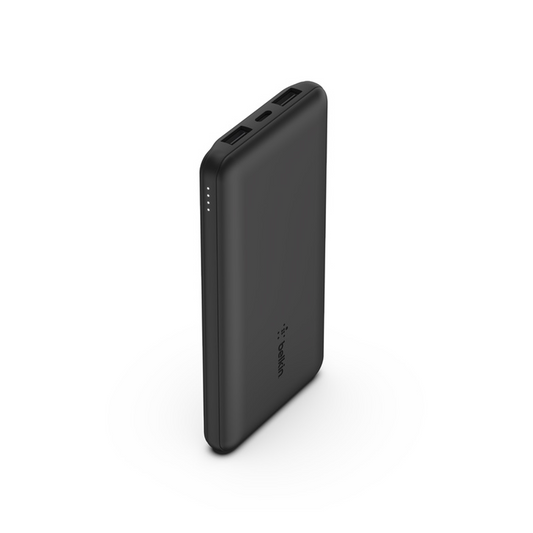 BELKIN Boost Charge CCC-Certified 10k mAh Power Bank (Triple-Port) + USB-C to USB-A Cable - Black (BPB011BTBK)