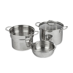 SWISS DIAMOND PREMIUM STEEL DLX 24CM PASTA SET WITH LID