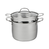SWISS DIAMOND PREMIUM STEEL DLX 24CM PASTA SET WITH LID