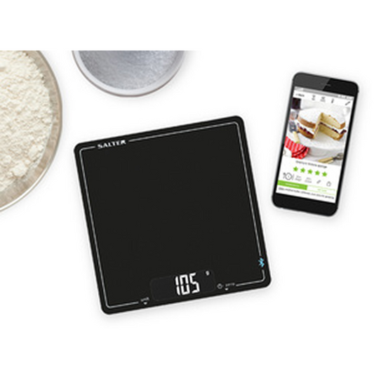 SALTER BLUETOOTH SMART KITCHEN SCALE 10KG BLACK