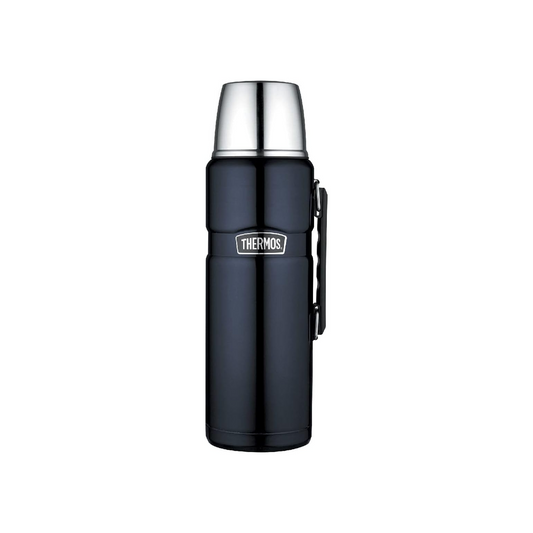 THERMOS 2L STAINLESS KING VACUUM INSULATED FLASK MIDNIGHT BLUE