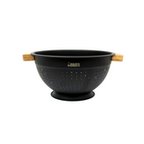 CLASSICA ACACIA HANDLE WITH BLACK STAINLESS STEEL BODY - 24CM COLANDER