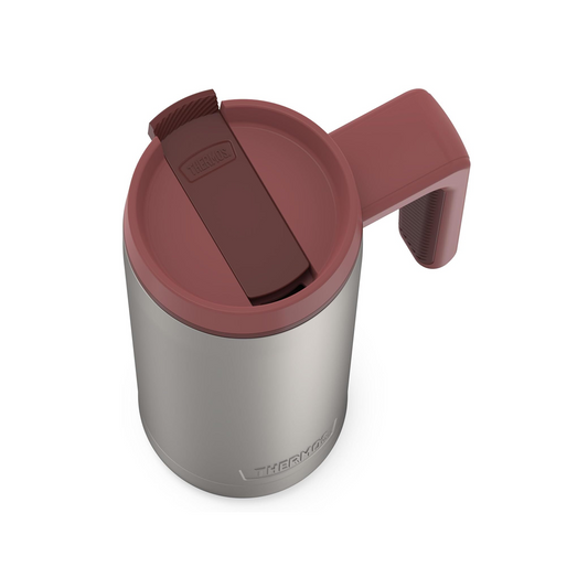 THERMOS GUARDIAN VACUUM INSULATED TRAVEL MUG 530ML STAINLESS STEEL WITH ROSEWOOD RED