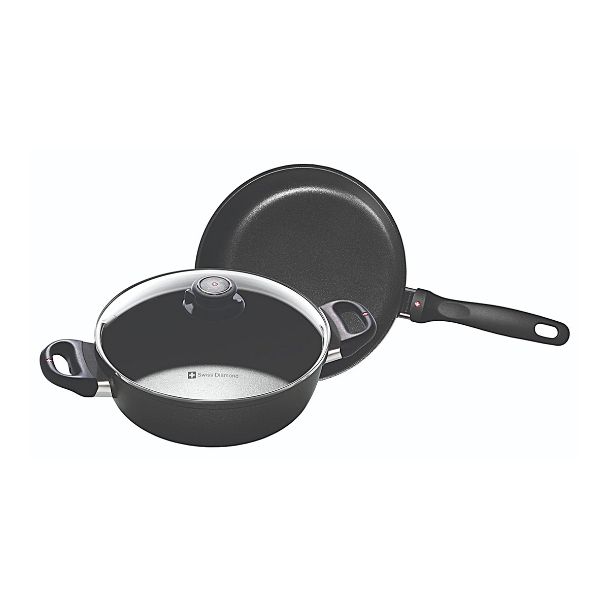 SWISS DIAMOND XD DUO SET - 24CM FRY AND 24CM ROUND CASSEROLE