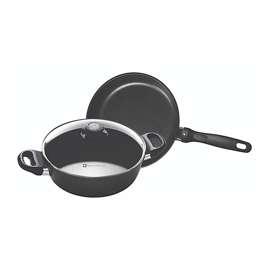 SWISS DIAMOND XD DUO SET - 24CM FRY AND 24CM ROUND CASSEROLE