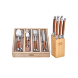 LAGUIOLE ETIQUETTE 24PC CUTLERY SET AND 6PC STEAK KNIFE COMBO