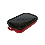 URBAN STYLE ENAMEL 36CM BAKING DISH WITH LID GREEN