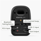 KANTO UKI 100W DESKTOP SPEAKERS WITH BLUETOOTH, USB-C, HEADPHONE OUT, PAIR