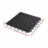 Giantz Garage Floor Tiles Interlocking PP Flooring 25PCS 30x30cm Black