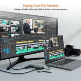 MBEAT Elite 9-in-1 USB-C Multiport Hub with Built-in M.2 NVMe SSD Enclosure