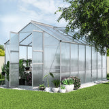 Green Fingers Greenhouse 4.1x2.5x2.26M Double Doors Aluminium Green House Garden Shed