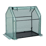 Green Fingers Mini Greenhouse 91x46x84cm Steel Frame PE Cover Outdoor Shelter