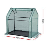 Green Fingers Mini Greenhouse 91x46x84cm Steel Frame PE Cover Outdoor Shelter