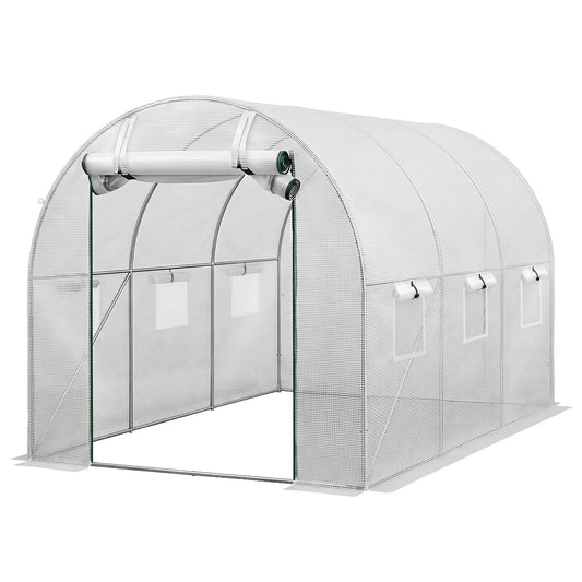 Green Fingers Greenhouse 3x2x2M Walk in Green House White