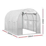 Green Fingers Greenhouse 3x2x2M Walk in Green House White