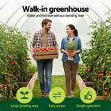 Green Fingers Greenhouse 3x2x2M Walk in Green House White