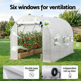 Green Fingers Greenhouse 3x2x2M Walk in Green House White