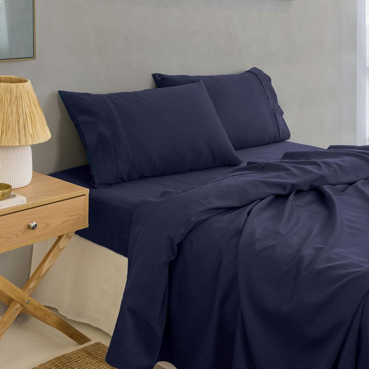 ROYAL COMFORT - Balmain 1000TC Bamboo cotton 4 piece Sheet Sets Queen