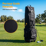 Everfit Golf Travel Bag Flight Cover Foldable Soft Case Wheels Black