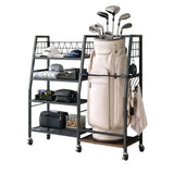 Everfit Golf Bag Storage Rack Golf Organizer Hold 1 Bags 4 Shelves