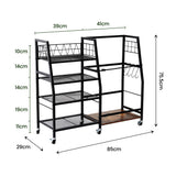 Everfit Golf Bag Storage Rack Golf Organizer Hold 1 Bags 4 Shelves