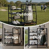 Everfit Golf Bag Storage Rack Golf Organizer Hold 1 Bags 4 Shelves