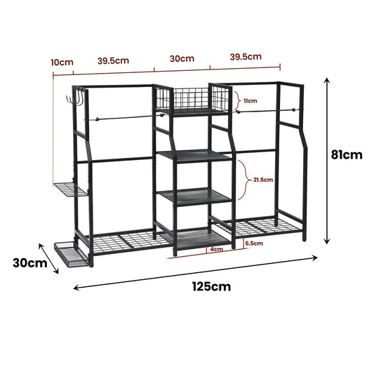Everfit Golf Bag Storage Golfing Equipment Rack Holds 2 Bags 16 Clubs