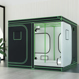 Green Fingers Grow Tent Kits 240x240x200cm Hydroponics Indoor Grow System Black
