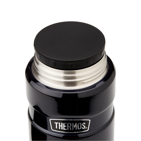 THERMOS 710ML STAINLESS KING VACUUM INSULATED FOOD JAR MIDNIGHT BLUE