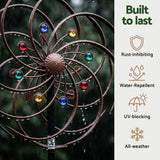 Gardeon Garden Windmill Metal Wind Spinner Double Layer 190cm Bronze