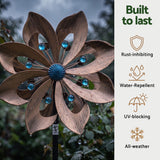 Gardeon Garden Windmill Double Layer Metal Wind Spinner 190cm Bronze