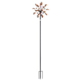 Gardeon Garden Windmill Metal Wind Spinner Solar Light Outdoor 190cmr Bronze