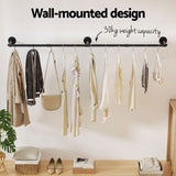 Artiss Clothes Rack Garment Rail Metal Industrial Pipe Wall Mounted 2 Pack