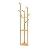 Artiss 2X Clothes Rack Airer Coat Stand 9 Hooks Bamboo