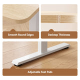 Artiss Electric Standing Desk Height Adjustable Table 120cm Oak White